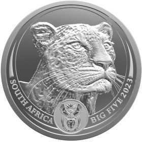 1 oz,  South Africa, 2023, Silver, Big Five II - Leopard obverse