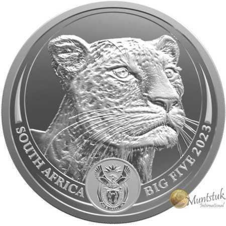 1 oz,  South Africa, 2023, Silver, Big Five II - Leopard obverse