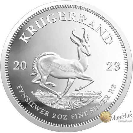 2 oz Krugerrand, South Africa, 2023, Silver, Reverse