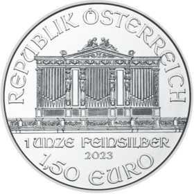 1 oz, Austria, 2023, Silver - Vienna Philharmonic Reverse