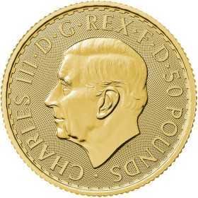 1/2 oz, UK, 2023, Gold- Britannia, Bullion(King Charles III) - Obverse