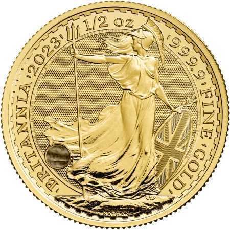 1/2 oz, UK, 2023, Gold- Britannia, Bullion(King Charles III) - Reverse
