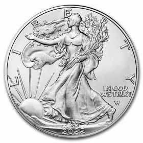 1 oz, USA, 2022, Silver American Eagle obverse