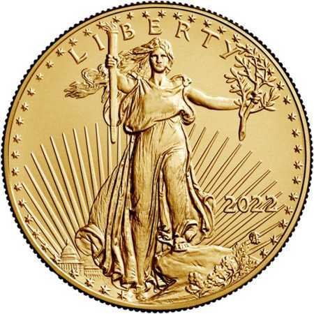 1 oz, USA, 2022, Gold - Eagle obverse