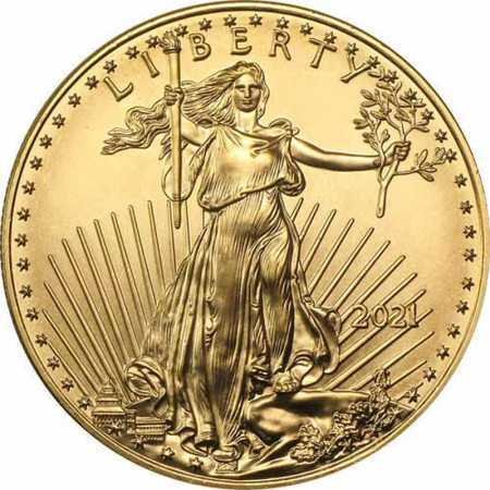 1 oz, USA, 2021, Gold - Eagle obverse