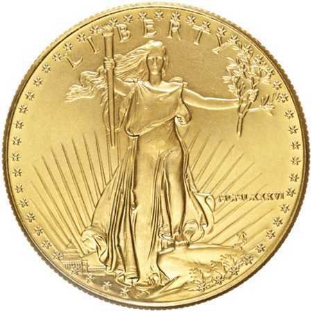 1 oz, USA, 1986, Gold - Eagle obverse