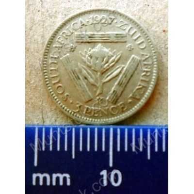 Threepence, South Africa, 1927, Silver
