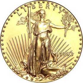 1 oz, USA, 1993, Gold - American Eagle obverse