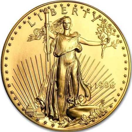 1 oz, USA, 1996, Gold - American Eagle obverse