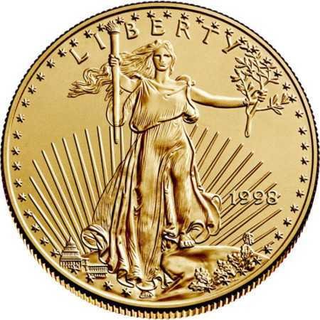 1 oz, USA, 1998, Gold - American Eagle obverse