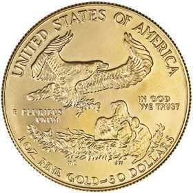1 oz, USA, 1999, Gold - American Eagle reverse
