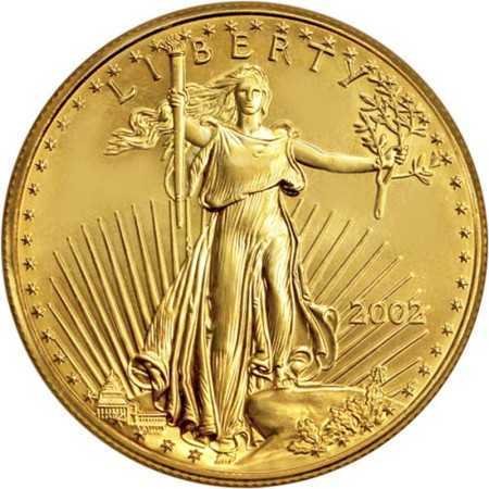 1 oz, USA, 2002, Gold - American Eagle obverse