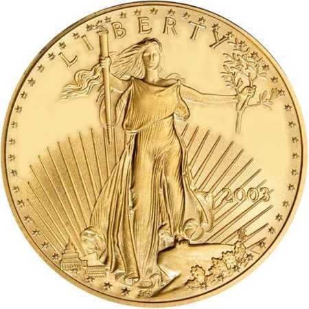 1 oz, USA, 2003, Gold - American Eagle obverse