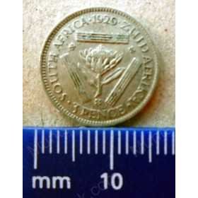 Threepence, South Africa, 1929 Silver