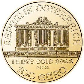 1 oz, Austria, 2024, Gold - Vienna Philharmonic, Reverse