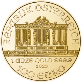 1 oz, Austria, 2023, Gold - Vienna Philharmonic, reverse