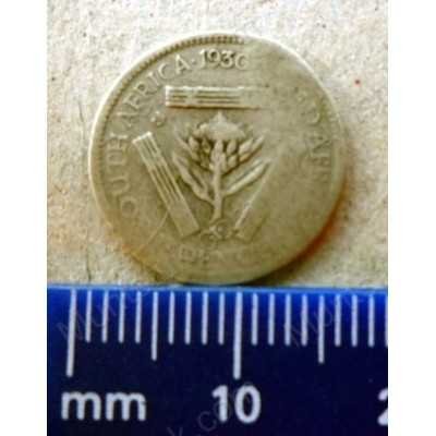 Threepence, South Africa, 1930, Silver