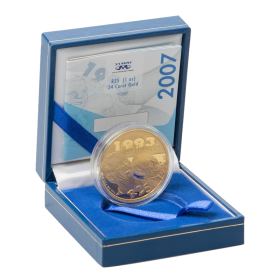 R25, 1 oz, South Africa, 2007, Gold - de Klerk, Mandela Open Box