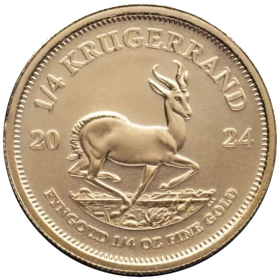 1/4 oz Krugerrand, South Africa, 2024, Gold Reverse