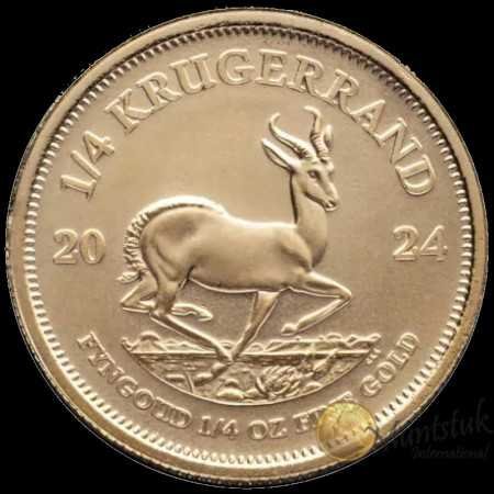 1/4 oz Krugerrand, South Africa, 2024, Gold Reverse