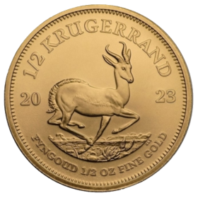 1/2 oz Krugerrand, South Africa, 2023, Gold Reverse