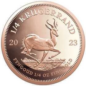 1/4 oz Krugerrand, South Africa, 2023, Gold, Reverse