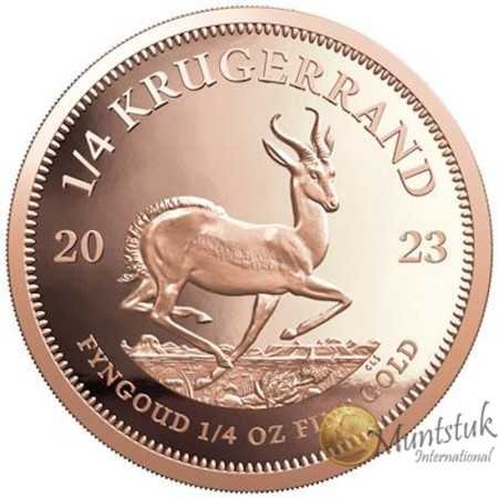1/4 oz Krugerrand, South Africa, 2023, Gold, Reverse