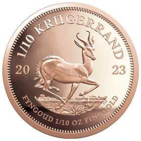 1/10 oz Krugerrand, South Africa, 2023, Gold, Reverse