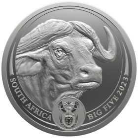 1 oz, South Africa, 2023, Silver, Big Five - Buffalo, Obverse