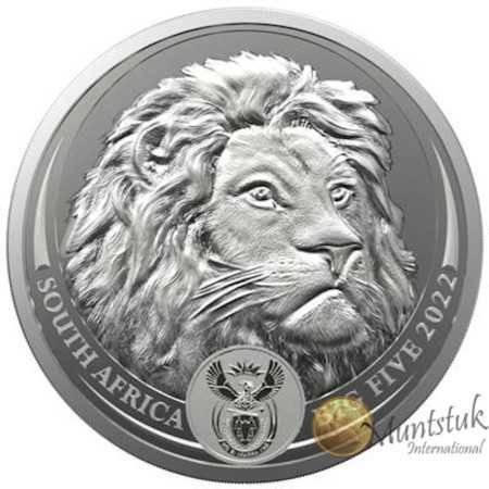 1 oz, South Africa, 2022, Silver, Big Five - Lion, Obverse