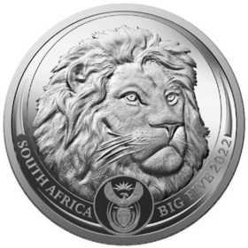1kg, South Africa, 2022, Silver, Big Five - Lion, Obverse