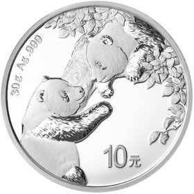 10 Yuan, China, 2023, Silver - Panda, Reverse