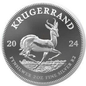 2 oz Krugerrand, South Africa, 2024, Silver, Reverse