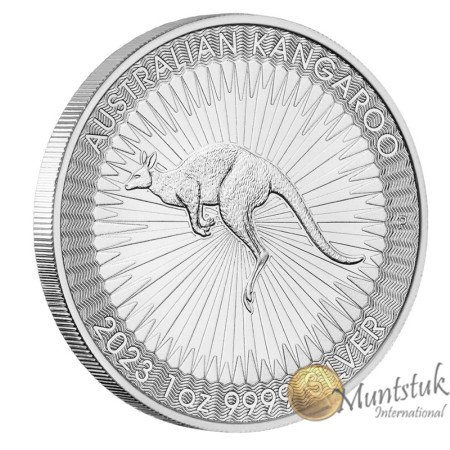 1 oz, Australia, 2023, Silver - Kangaroo, Reverse