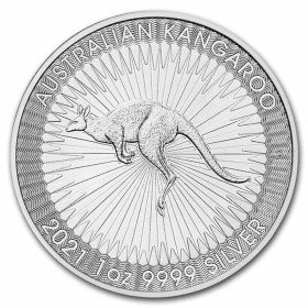 1 oz, Australia, 2021, Silver - Kangaroo, Reverse