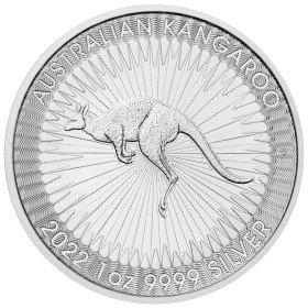 1 oz, Australia, 2022, Silver - Kangaroo, Reverse
