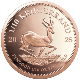 1/10 oz Krugerrand, South Africa, 2025, Gold Reverse
