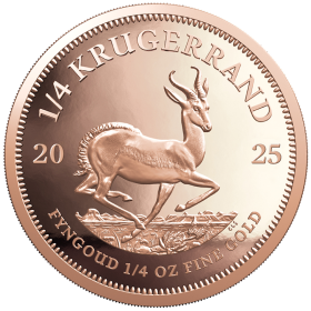 1/4 oz Krugerrand, South Africa, 2025, Gold, Reverse