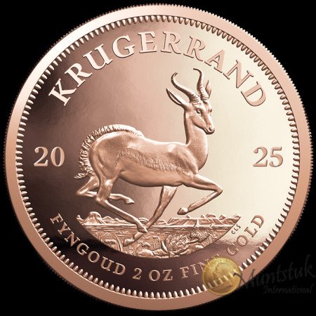 2 oz Krugerrand, South Africa, 2025, Gold, Reverse