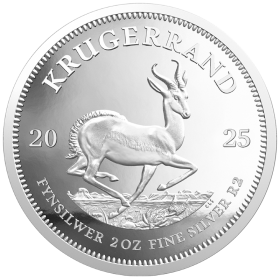 2 oz Krugerrand, South Africa, 2025, Silver, Reverse