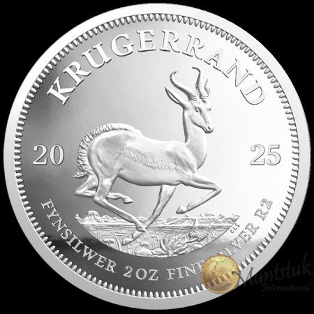 2 oz Krugerrand, South Africa, 2025, Silver, Reverse