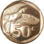Fifty Cent, South Africa, 2024, Nickel plated Steel, Setswana-Sesotho, Reverse