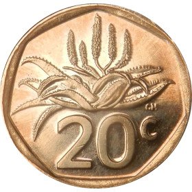 Twenty Cent, South Africa, 2025, Bronze plated Steel, Reverse
