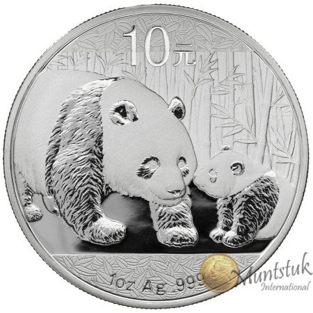 10 Yuan, China, 2011, Silver - Panda, reverse