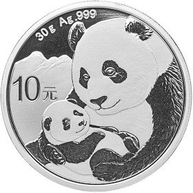 10 Yuan, China, 2019, Silver - Panda, Reverse