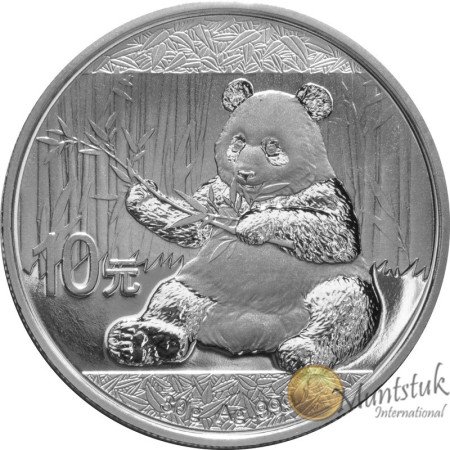 10 Yuan, China, 2017, Silver - Panda, Reverse