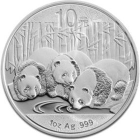 10 Yuan, China, 2013, Silver - Panda, reverse