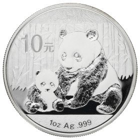 10 Yuan, China, 2012, Silver - Panda, reverse