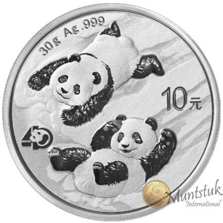 10 Yuan, China, 2022, Silver - Panda, reverse