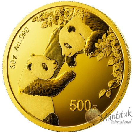 500 Yuan, China, 2023, Gold - Panda, Reverse